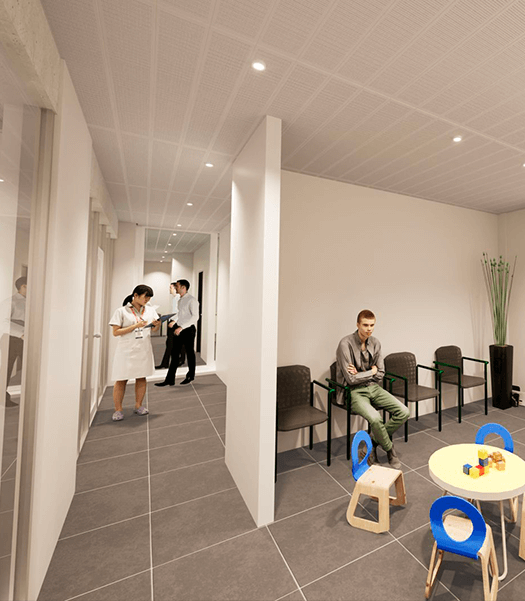 salle d'attente dans le centre Médical d'Hyon à Mons