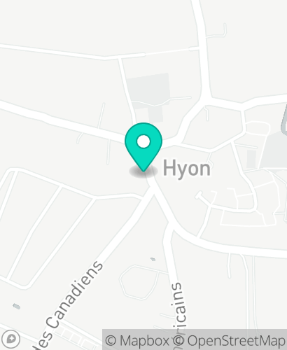 zoom carte centre medical hyon près de mons
